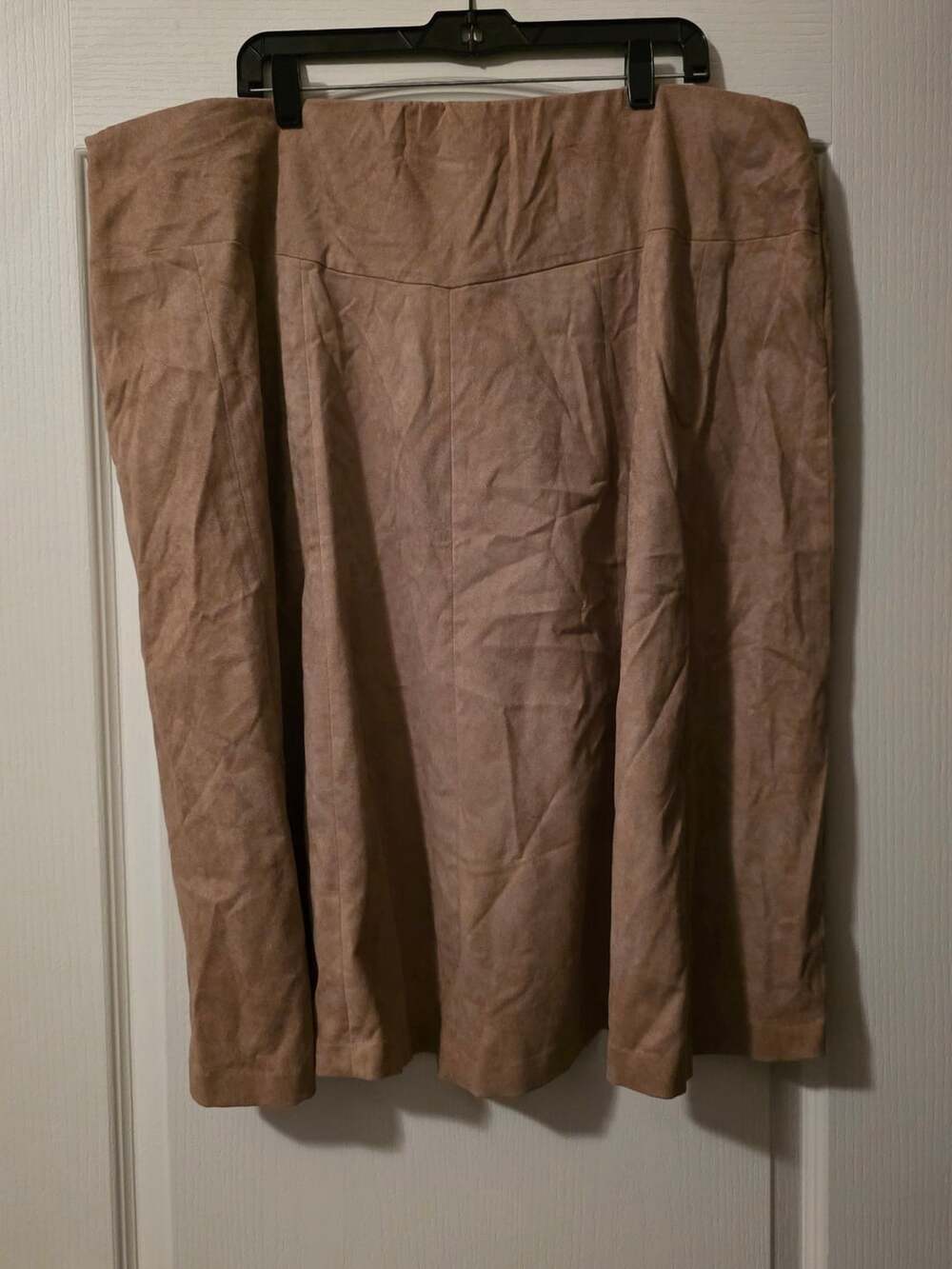 Coldwater Creek Faux Suede Tan Skirt Size 3X Rich Texture